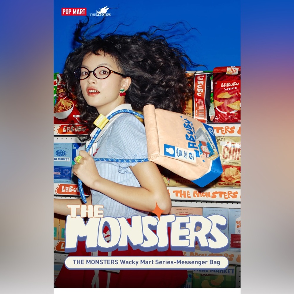 LABUBU THE MONSTERS Wacky Mart Series-Messenger Bag By POP MART - Picture 8 of 14